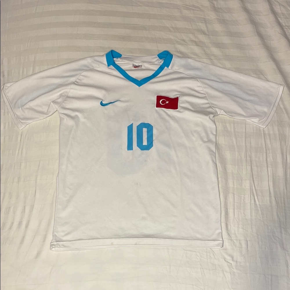 Nike Turkey Soccer Jersey White Blue